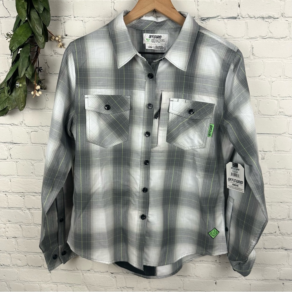 New OFF THE GRID Women's Bailey Heavyweight Heavy Duty Plaid Size Large